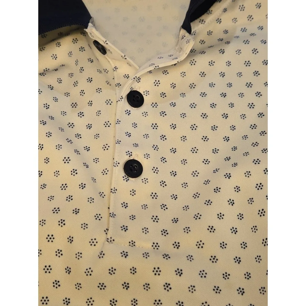 Adidas Crater Springs Golf Course Polo Shirt Mens XL Blue White Performance